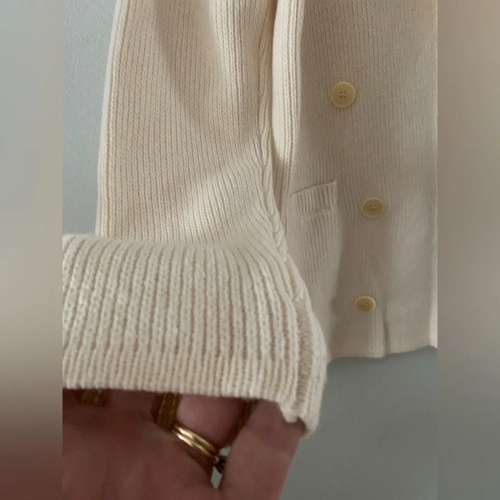 J.Crew Double Breasted Merino Wool Blend Sweater Blazer  M pristine condition